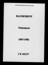 Baudement. Naissances 1893-1901