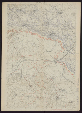 Berry-au-Bac.
Service géographique de l'Armée.1918