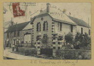 FAVEROLLES-ET-COËMY. Hôtel et café de la gare / E. Mulot, photographe à Reims.
Édition Tiez-Delgoy.[vers 1914]