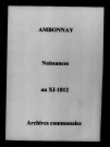 Ambonnay. Naissances an XI-1812