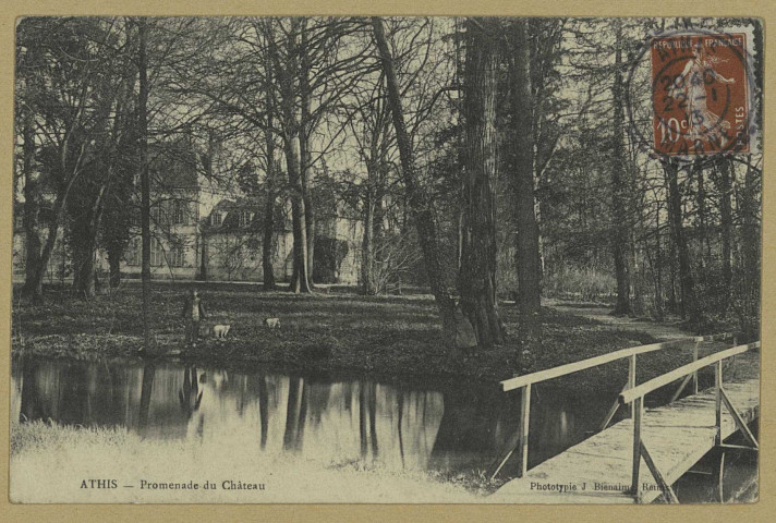 ATHIS. Promenade du château.
(51 - ReimsJ. Bienaimé).[vers 1913]