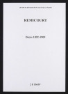 Remicourt. Décès 1892-1909