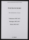 Plichancourt. Naissances, mariages, décès 1907-1917 (reconstitutions)