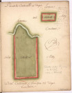 Cayet des plans et figures des prés de l'hotel Dieu de Sainte Manéhould, 1761. Plan n° 13 : Planasse, Orval.