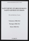 Saint-Remy-en-Bouzemont-Saint-Genest-et-Isson. Naissances, mariages, décès 1908-1912 (reconstitutions)