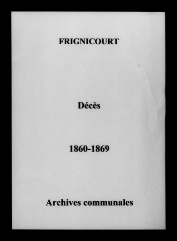 Frignicourt. Décès 1860-1869