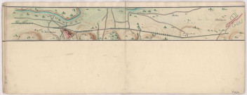 Carte itinéraire de la route de Paris en Allemagne traversant la Champagne, passant par Epernai, Chaalons, Vitry et St Dizier , 1776 : 4- de Vaucienne à Mardeuil