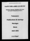 Saint-Hilaire-le-Petit. Naissances, publications de mariage, mariages, décès 1843-1852