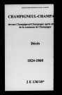 Champigneul. Champagne. Champigneul-Champagne. Décès 1824-1860
