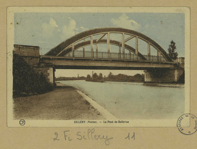 SILLERY. Le Pont de Bellevue / Ch. Brunel, photographe à Matougues. Sillery Édition R. Picon Café de la Gare. [vers 1938] 