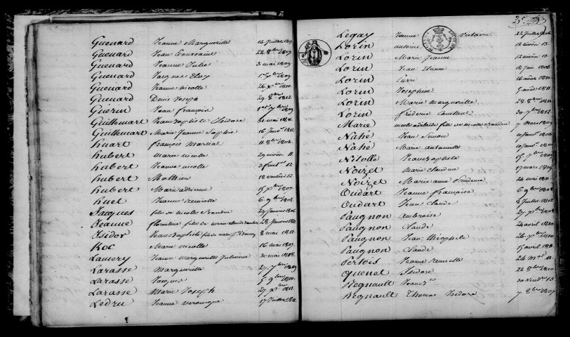 Aubérive. Table décennale an XI-1812