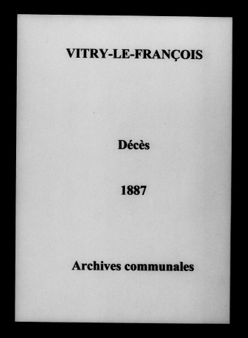 Vitry-le-François. Décès 1887