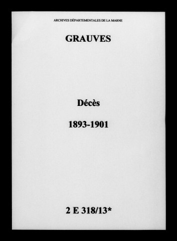 Grauves. Décès 1893-1901