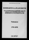 Dommartin-la-Planchette. Naissances 1793-1870