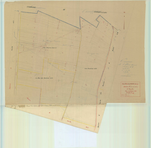 Villers-Allerand (51629). Section A2 échelle 1/1250, plan mis à jour pour 1948, plan non régulier (papier).