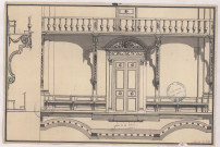 Abbaye de Notre Dame de Cheminon. Plan de la tribune de l'église, XVIIIe s..