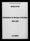 Morangis. Publications de mariage, mariages 1863-1892