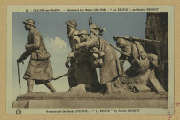 CHÂLONS-EN-CHAMPAGNE. 60- Monument aux morts (1914-1918). La Relève, par Gaston Broquet. Monument to the Deads (1914-1918). ""La Relève"", by Gaston Broquet.
ReimsEditions Artistiques ""Or"" Ch. Brunel.Sans date