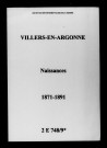 Villers-en-Argonne. Naissances 1871-1891