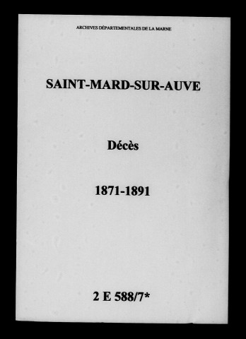Saint-Mard-sur-Auve. Décès 1871-1891