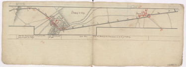 Cartes itineraires grandes routes, 1786 :route n°14, de Sillery à Beaumont.