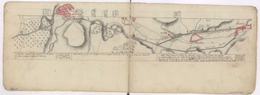 Cartes itineraires grandes routes, 1786 : Route de Paris en Allemagne par Epernay et Chaalons, de Mareuil sur Ay à Louvois.