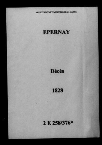 Épernay. Décès 1828