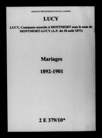 Lucy. Mariages 1893-1901