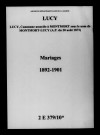 Lucy. Mariages 1893-1901