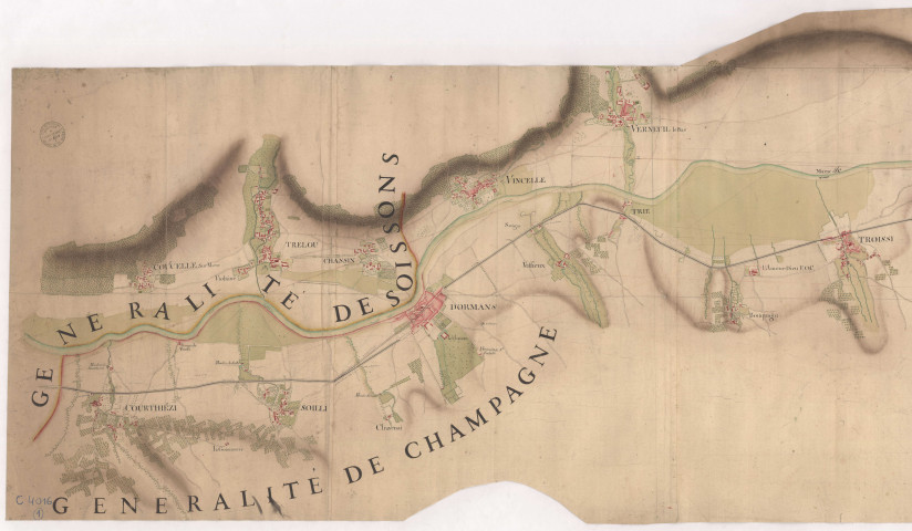 RN 3. Courthièzy-Dormans à Epernay, 1751.