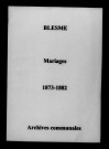 Blesme. Mariages 1873-1882