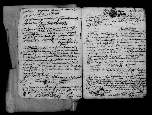 Troissy. Baptêmes, mariages, sépultures 1687