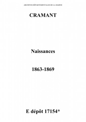 Cramant. Naissances 1863-1869