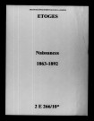 Étoges. Naissances 1863-1892