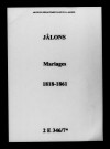 Jâlons. Mariages 1818-1861