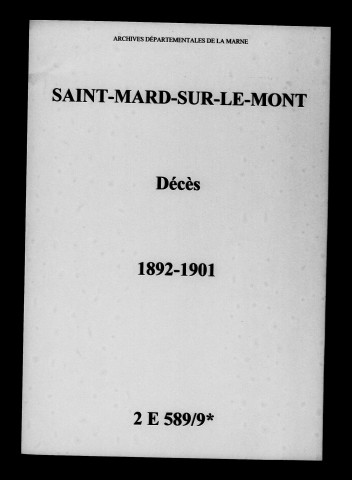 Saint-Mard-sur-le-Mont. Décès 1892-1901