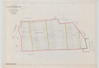 Auménancourt (51025). Section X1 3 échelle 1/2500, plan remembré pour 1921, ancienne commune de Auménancourt-le-Grand, plan régulier (papier).