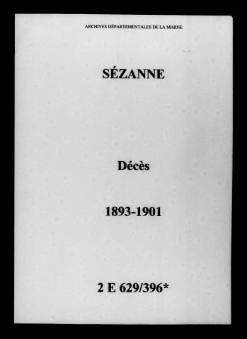 Sézanne. Décès 1893-1901