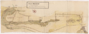 Plan figuratif des lieux contentieux entre les habitants de Villers-en-Argonne et de Le Chemin pour le Ban de Braux pour la démarcation de leurs territoires, 1769.