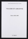 Villers-en-Argonne. Décès 1892-1909