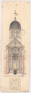 Abbaye de Notre Dame de Cheminon. Plan et élévation de la tour de l'église, XVIIIe s..