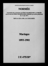 Normée. Mariages 1893-1901
