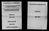 Villeneuve-lès-Rouffy. Renneville. Chevigny. Villeneuve-Renneville-Chevigny. Naissances, tables des naissances 1853-1872