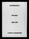 Sommesous. Mariages 1882-1891