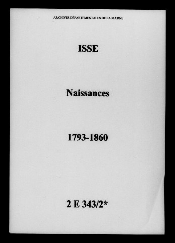 Isse. Naissances 1793-1860