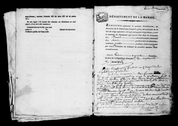 Breuil. Naissances an XII-1812