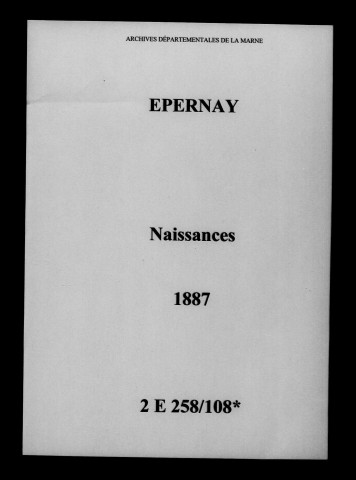 Épernay. Naissances 1887