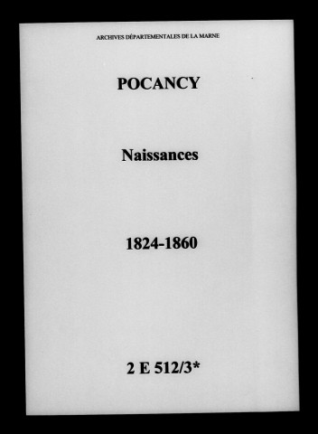 Pocancy. Naissances 1824-1860