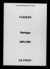 Clesles. Mariages 1893-1901