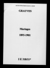 Grauves. Mariages 1893-1901